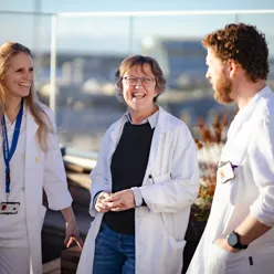 Doctors on a balcony