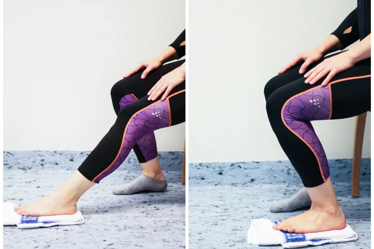 En collage av en kvinne som gjør yoga