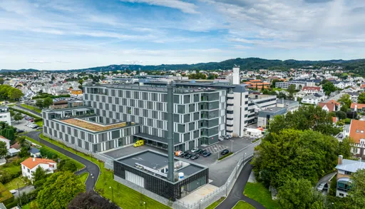 En høy vinkel av en bygning
